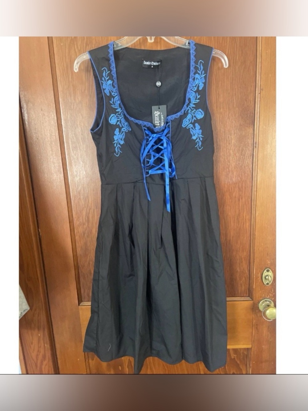 NWT Scarlet Darkness Black Lace Up Corset Dress S